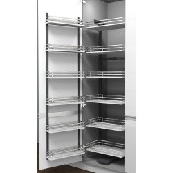 COLUMNA PANTRY DOBLE M60 PRO OVAL  CROMO