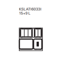 PORTARESIDUOS PARA CAJON 2CUBOS+P/ART.LIMP-M60