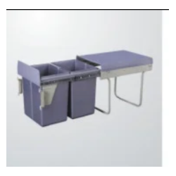 PORTARESIDUOS DOBLE 2x20 LTS.M40 SOFT PTA.TIRAR