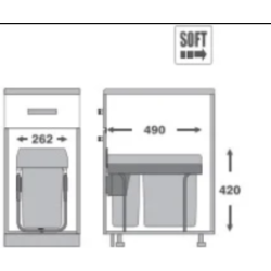 PORTAR.DOBLE 1x20+1x10LTS M30 SOFT P.ABRIR